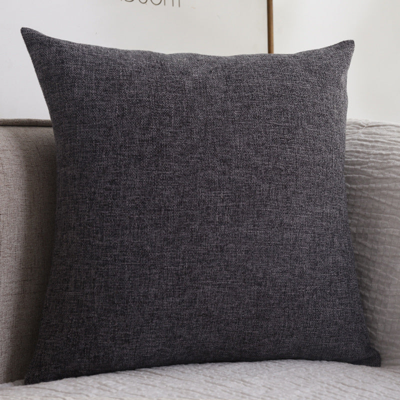 Plain Cotton Linen Sofa Cushion