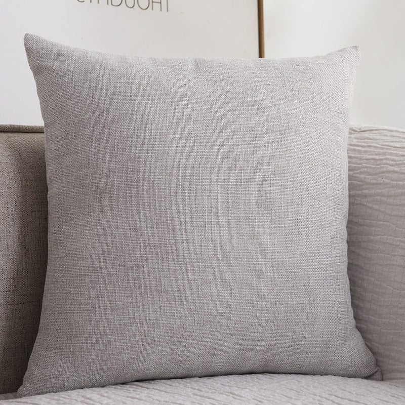 Plain Cotton Linen Sofa Cushion