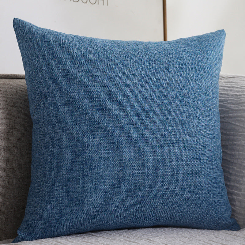 Plain Cotton Linen Sofa Cushion